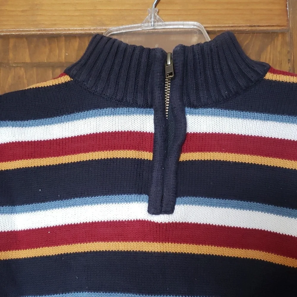 Gymboree 1/4 Zip Striped Sweater Sz S(5-6)